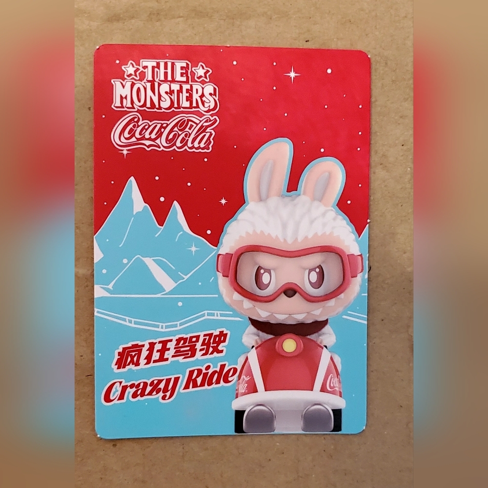 *AUTHENTIC The Monsters Coca-Cola Series Collectible Labubu - Crazy Ride